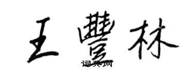 王正良王豐林行書個性簽名怎么寫