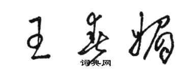 駱恆光王春媚草書個性簽名怎么寫