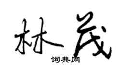 曾慶福林茂行書個性簽名怎么寫