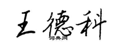 王正良王德科行書個性簽名怎么寫