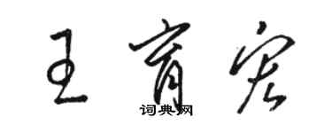 駱恆光王育宏草書個性簽名怎么寫