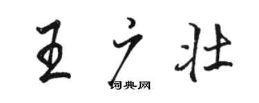 駱恆光王廣壯行書個性簽名怎么寫