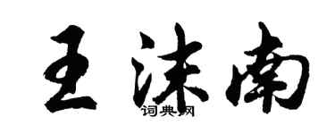 胡問遂王沫南行書個性簽名怎么寫
