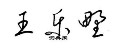 梁錦英王樂野草書個性簽名怎么寫