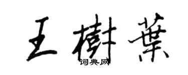 王正良王樹葉行書個性簽名怎么寫