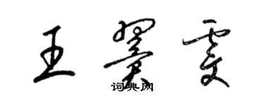 梁錦英王翼雯草書個性簽名怎么寫