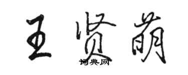 駱恆光王賢萌行書個性簽名怎么寫