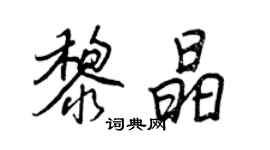王正良黎晶行書個性簽名怎么寫