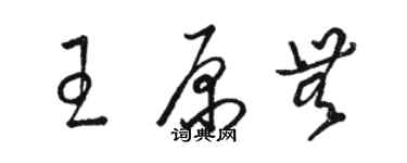 駱恆光王原無草書個性簽名怎么寫