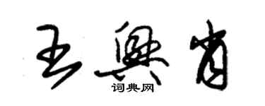 朱錫榮王興肖草書個性簽名怎么寫