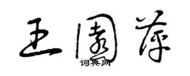 曾慶福王園萍草書個性簽名怎么寫