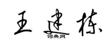 梁錦英王建棟草書個性簽名怎么寫