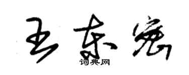 朱錫榮王東密草書個性簽名怎么寫