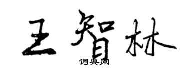 曾慶福王智林行書個性簽名怎么寫