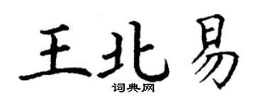 丁謙王北易楷書個性簽名怎么寫