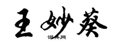 胡問遂王妙葵行書個性簽名怎么寫