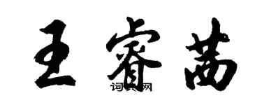 胡問遂王睿茜行書個性簽名怎么寫