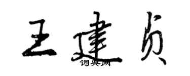曾慶福王建貞行書個性簽名怎么寫