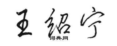 駱恆光王紹寧行書個性簽名怎么寫