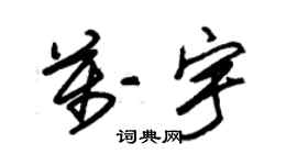 朱錫榮萬宇草書個性簽名怎么寫