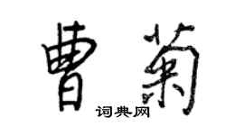 王正良曹菊行書個性簽名怎么寫