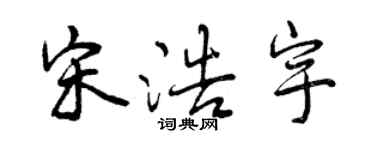 曾慶福宋浩宇行書個性簽名怎么寫