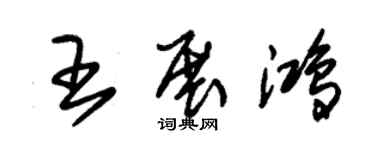 朱錫榮王展鴻草書個性簽名怎么寫