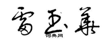 曾慶福雷玉華草書個性簽名怎么寫