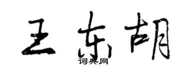 曾慶福王東胡行書個性簽名怎么寫