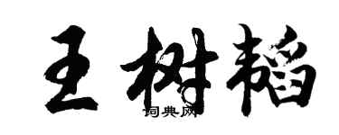 胡問遂王樹韜行書個性簽名怎么寫