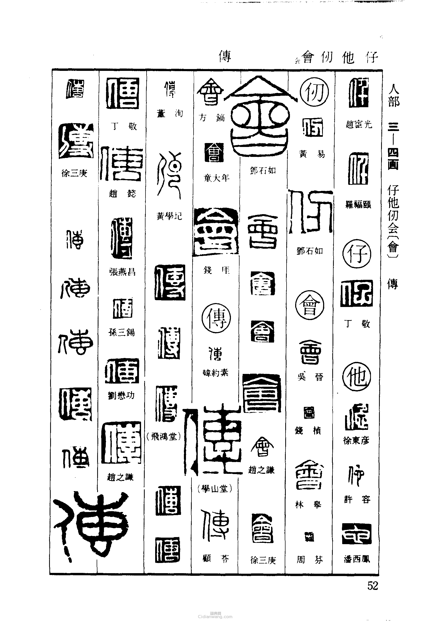 “仟仔他仞會傅”篆刻印章