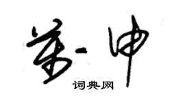 朱錫榮萬申草書個性簽名怎么寫