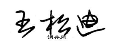 朱錫榮王松迪草書個性簽名怎么寫