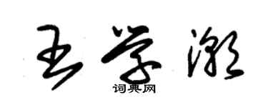 朱錫榮王學潮草書個性簽名怎么寫