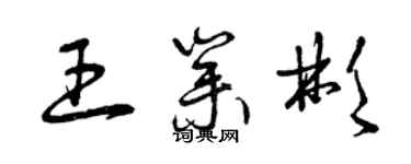 曾慶福王業彬草書個性簽名怎么寫