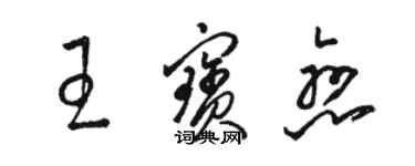 駱恆光王寶戀草書個性簽名怎么寫