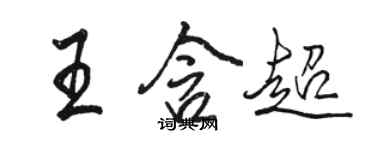 駱恆光王含超行書個性簽名怎么寫