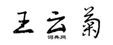 曾慶福王雲菊行書個性簽名怎么寫