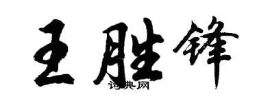 胡問遂王勝鋒行書個性簽名怎么寫