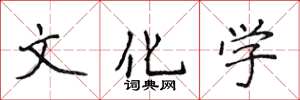 侯登峰文化學楷書怎么寫