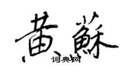 王正良黃蘇行書個性簽名怎么寫