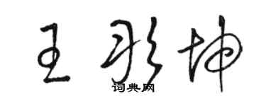 駱恆光王彤坤草書個性簽名怎么寫