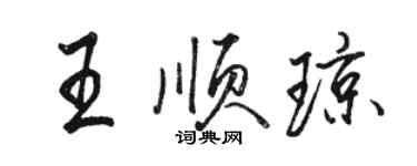 駱恆光王順瓊行書個性簽名怎么寫
