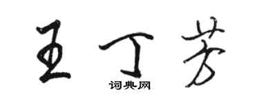 駱恆光王丁芳行書個性簽名怎么寫