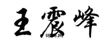 胡問遂王震峰行書個性簽名怎么寫