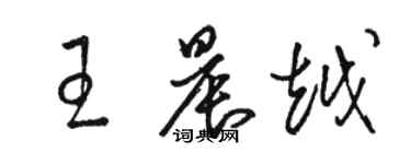 駱恆光王晨越草書個性簽名怎么寫