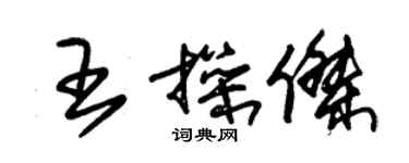 朱錫榮王操傑草書個性簽名怎么寫