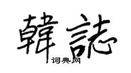 王正良韓志行書個性簽名怎么寫