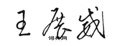 駱恆光王展威草書個性簽名怎么寫