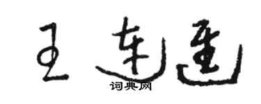 駱恆光王連進草書個性簽名怎么寫